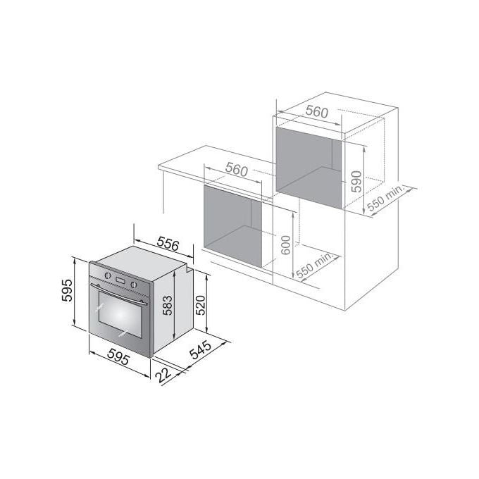 De'Longhi CM 9L W Forno da incasso Elettrico Multifunzione 74 L Classe A Easy Steam Idroclean Termoventilato 3D (60x60x60 cm) colore Bianco