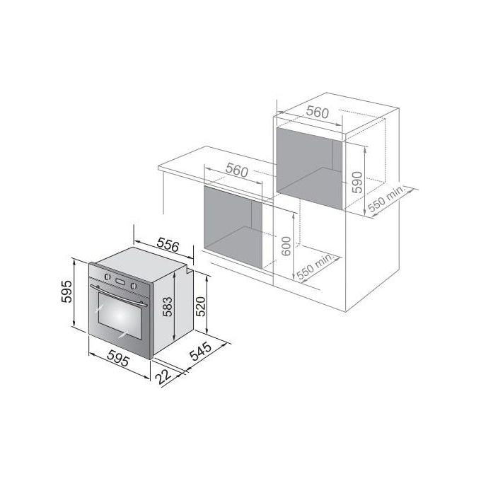 De'Longhi CM 9L AN PPP Country Forno da incasso Elettrico Multifunzione 74 L Classe A Easy Steam Master Pizza Idroclean (59.5x59.5x54.5 cm) colore Antracite