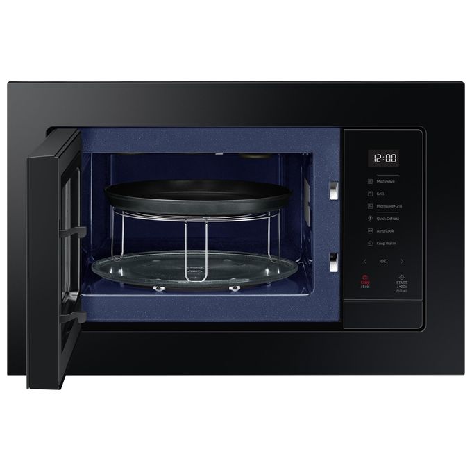 Samsung MG23A7318CK Forno a microonde da incasso con Grill 23 L 1300 W Touch Control Ceramic Inside (27x49x36 cm) colore Nero