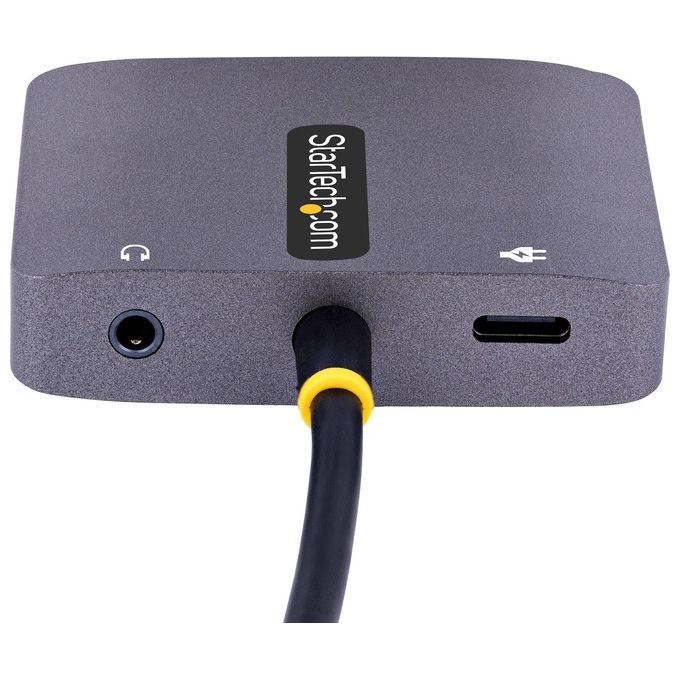 StarTech.com Adattatore USB-C a VGA-HDMI Adattatore Multiporta USB Type-C a VGA-HDMI 4K 60Hz HDR con Uscita Audio da 3.5mm