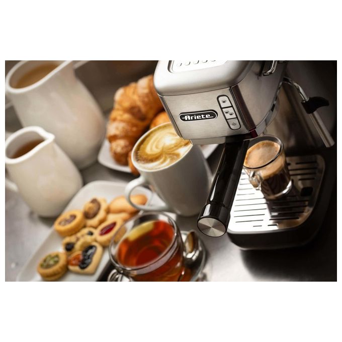 Ariete 00M138010AR0 1380 Macchina da caffe' Espresso 1,1 L 15 bar 1300W Cappuccino Cialde ESE colore Silver