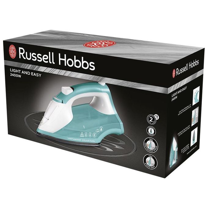 Russell Hobbs 26470-56 Light and Easy Ferro a vapore 2400 W piastra antiaderente vapore verticale 30 g-min colpo vapore 110 g-min colore Verde Bianco