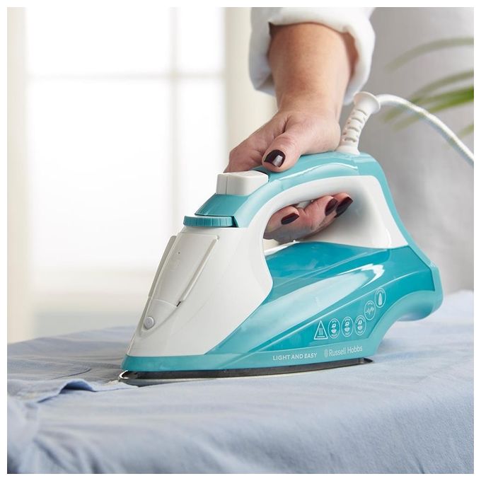 Russell Hobbs 26470-56 Light and Easy Ferro a vapore 2400 W piastra antiaderente vapore verticale 30 g-min colpo vapore 110 g-min colore Verde Bianco