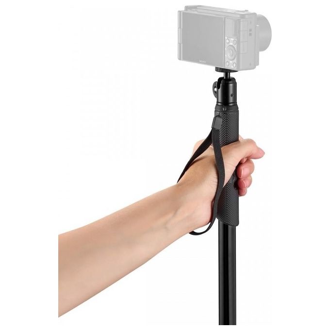 Joby JB01765-BWW Compact 2in1 Monopod per Fotocamera e Action Cam fino a 1 kg con Testa a Sfera e Attacco Pin-Joint colore Nero