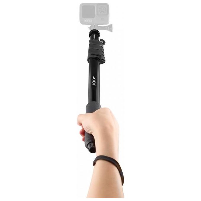 Joby JB01765-BWW Compact 2in1 Monopod per Fotocamera e Action Cam fino a 1 kg con Testa a Sfera e Attacco Pin-Joint colore Nero