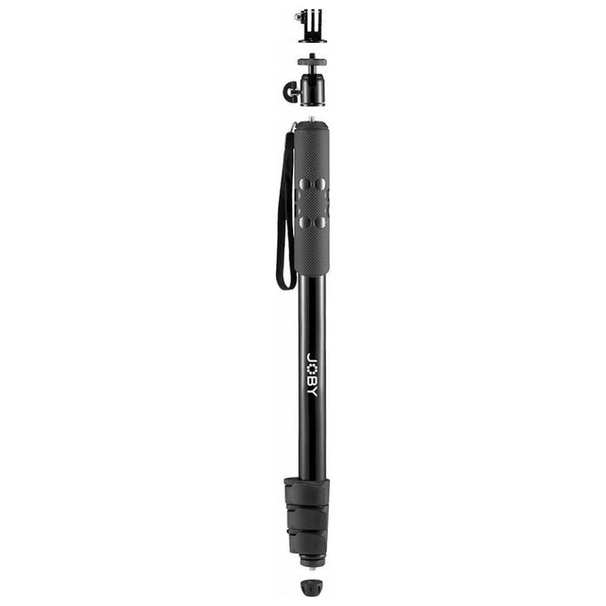 Joby JB01765-BWW Compact 2in1 Monopod per Fotocamera e Action Cam fino a 1 kg con Testa a Sfera e Attacco Pin-Joint colore Nero