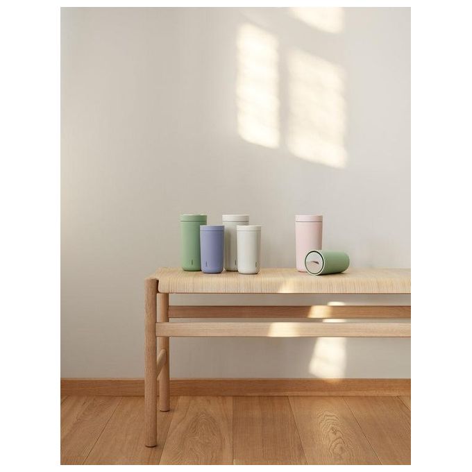 Stelton 685-36 To Go Click Tazza Termica a Doppia Parete 0.4 L Mantenimento Caldo 4 Ore Freddo 8 Ore Coperchio Smart-Click colore Soft Rose