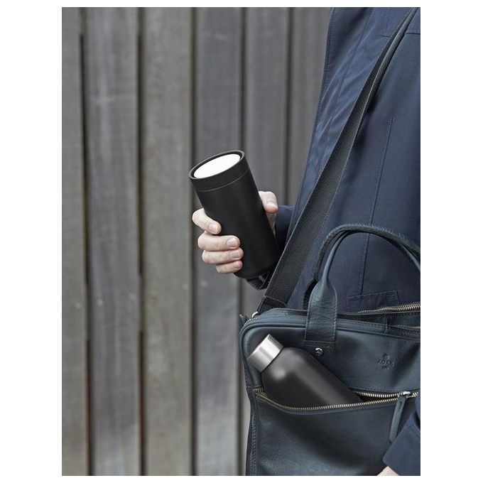Stelton 685-16 To Go Click Tazza Termica 400 ml Acciaio Inox con Isolamento a Doppia Parete colore Nero