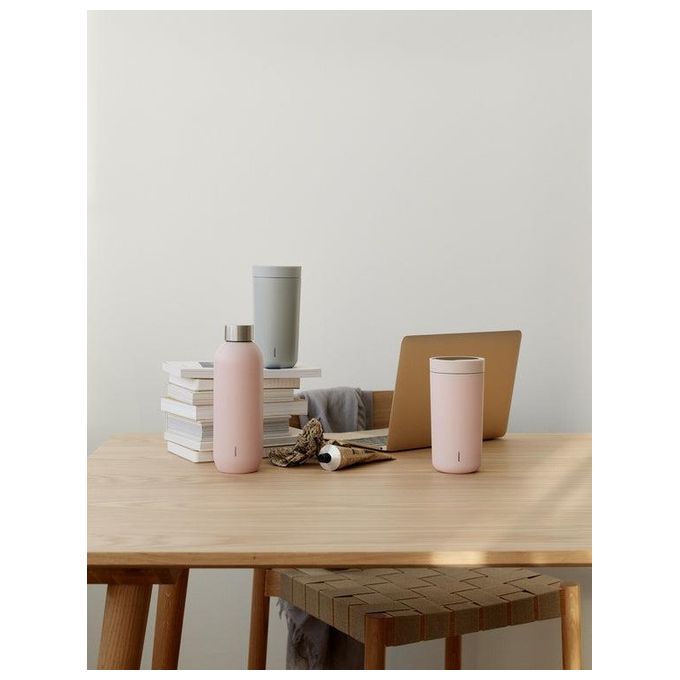 Stelton 685-36 To Go Click Tazza Termica a Doppia Parete 0.4 L Mantenimento Caldo 4 Ore Freddo 8 Ore Coperchio Smart-Click colore Soft Rose