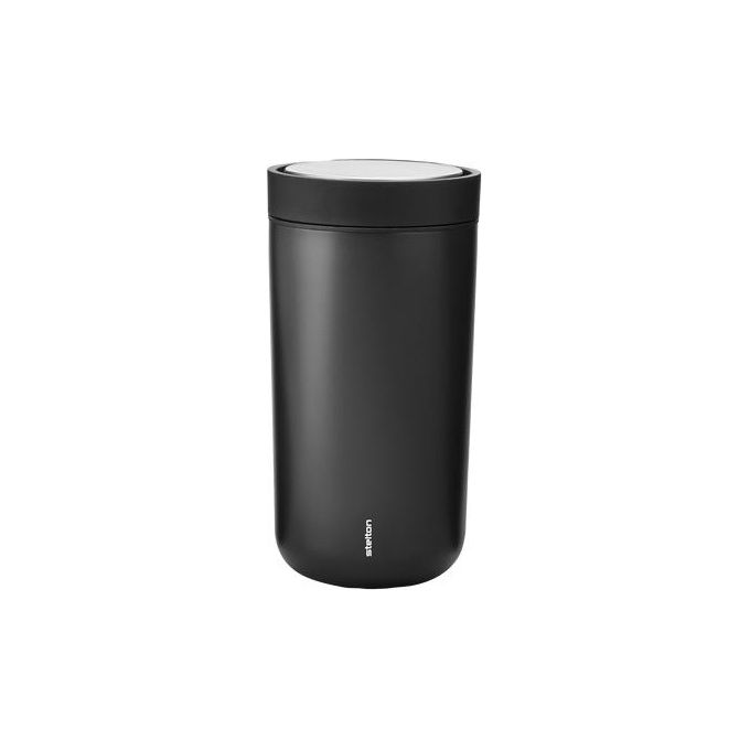 Stelton 675-16 To Go Click Thermobecher 200 ml Doppia Parete Isolamento Termico 2h Caldo 4h Freddo Acciaio Inox colore Nero