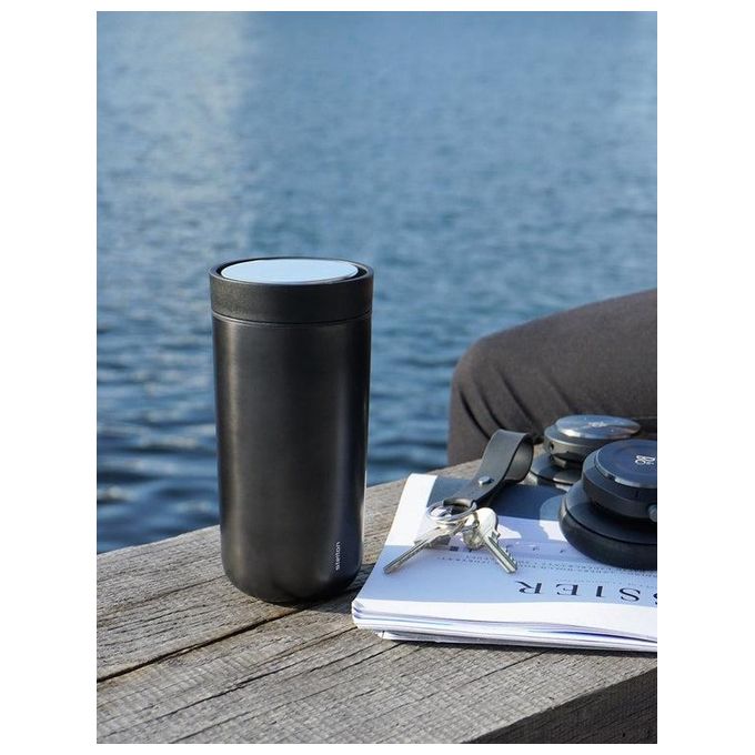 Stelton 685-16 To Go Click Tazza Termica 400 ml Acciaio Inox con Isolamento a Doppia Parete colore Nero