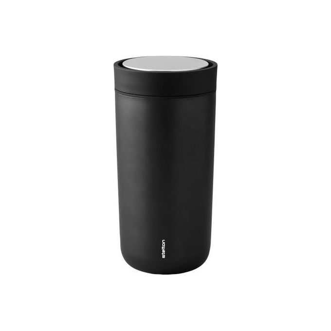 Stelton 685-16 To Go Click Tazza Termica 400 ml Acciaio Inox con Isolamento a Doppia Parete colore Nero