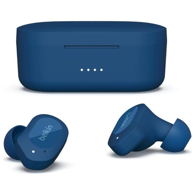 Belkin AUC005BTBL SOUNDFORM Play Auricolari TWS In-ear Bluetooth 5.2 IPX5 38h colore Blu