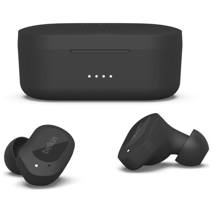 Belkin AUC005 SOUNDFORM Play Auricolari True Wireless In-ear Bluetooth 5.2 IPX5 38 ore Ricarica USB-C colore Nero