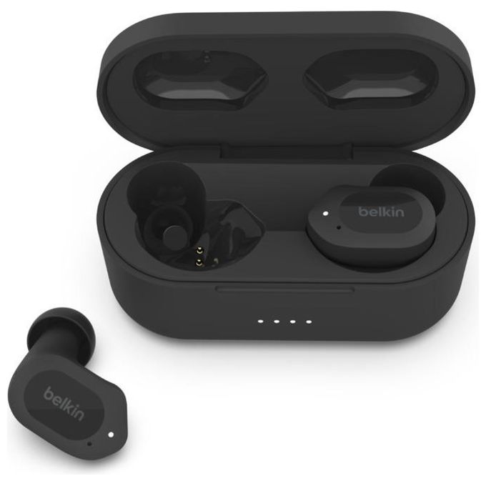 Belkin AUC005 SOUNDFORM Play Auricolari True Wireless In-ear Bluetooth 5.2 IPX5 38 ore Ricarica USB-C colore Nero
