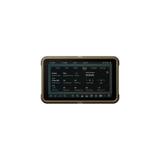 Atomos ATOMNJAU01 Ninja Ultra Monitor Registrator HDMI 5,2'' 1000 nit 10 bit ProRes RAW fino a 8K colore Nero