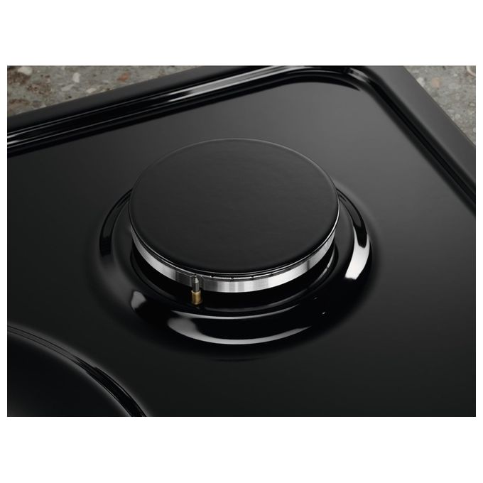 Electrolux PN750RUV Serie 300 Piano cottura a gas 75 cm 5 fuochi Wok Bruciatore Tripla Corona Sicurgas colore Nero Ghisa