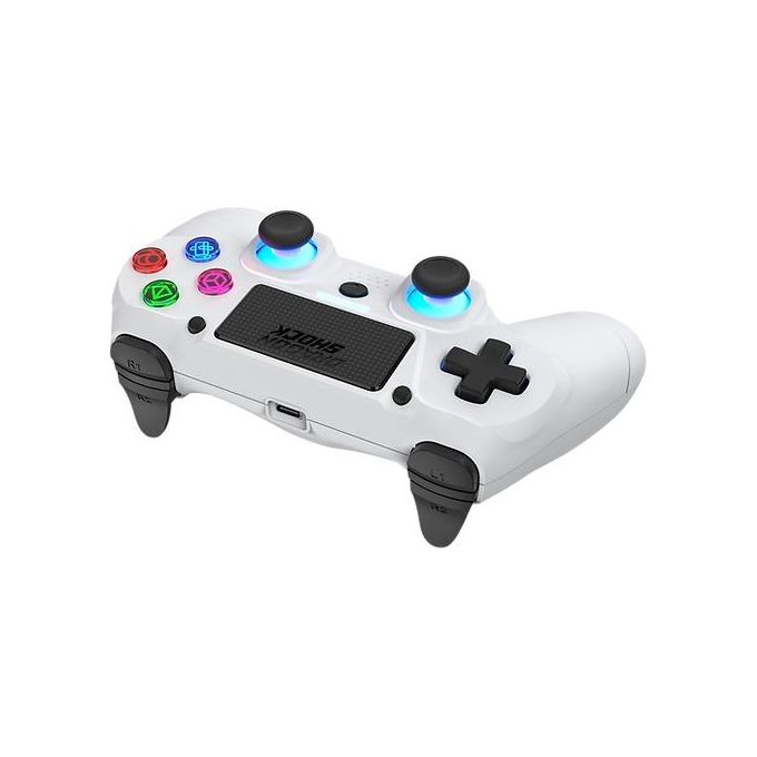 DragonShock DSCPS4-WH Mizar Gamepad Wireless PS4 PC Dispositivi Mobili Bluetooth 8 m 620 mAh colore Bianco