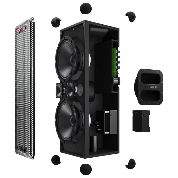 Sharp CP-LS100 SumoBox Altoparlante Portatile 120 W RMS 105 dB Bluetooth 5.0 Batteria 10 Ore colore Nero