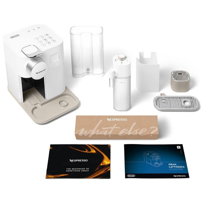 De'Longhi EN640.W Gran Lattissima – Macchina da caffe' a capsule Nespresso, 1 L, 19 bar, 1400 W, 9 bevande, colore Bianco