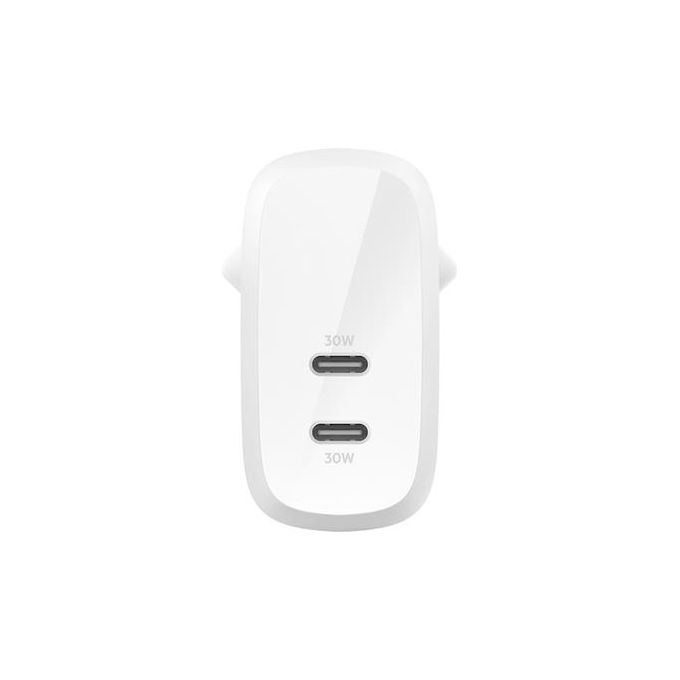 Belkin WCB010VFWH BoostCharge Pro Caricabatteria da Parete USB C 60 W con PD 3.1 PPS 2 Porte colore Bianco