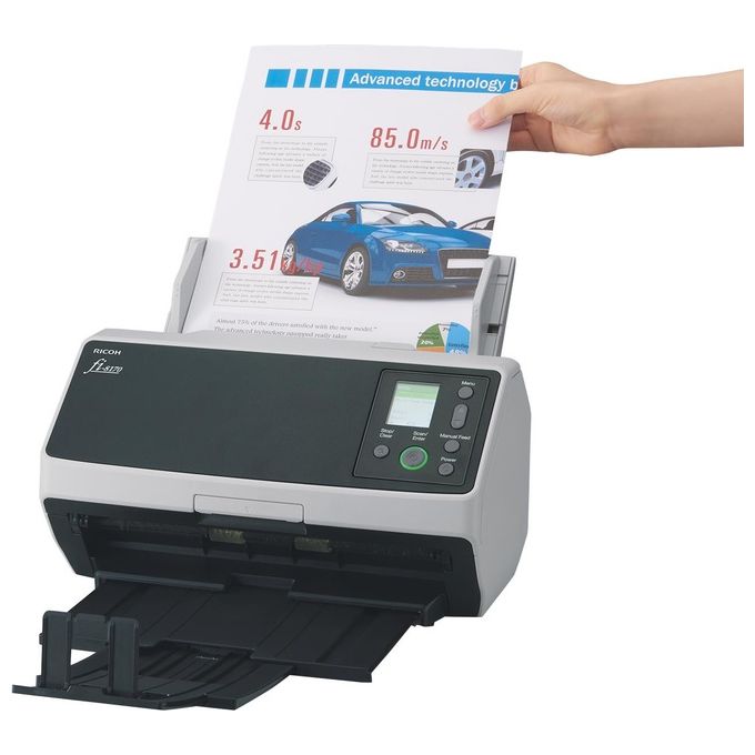 Ricoh FI-8170 Scanner ADF Alimentazione Manuale 600x600 DPI A4 Duplex 70 ppm USB 3.2 LAN colore Nero Grigio