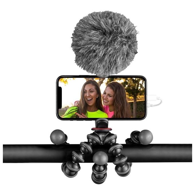 Joby JB01729-BWW GorillaPod Creator Kit Treppiede con Supporto per Smartphone e Microfono Wavo Mobile per Content Creation Capacita' 1 kg colore Nero