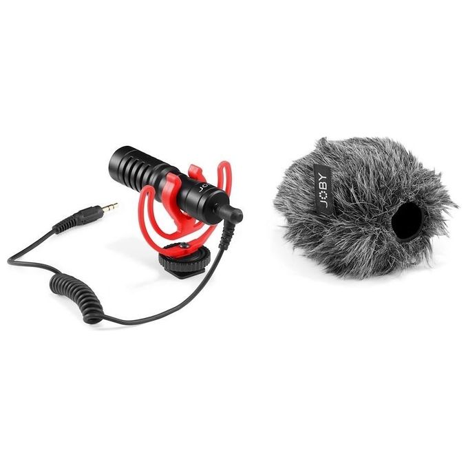 Joby JB01643-BWW Wavo Mobile Microfono per Fotocamera Cardioide 35 18000 Hz Jack 3.5 mm Supporto Antivibrazioni colore Nero Rosso