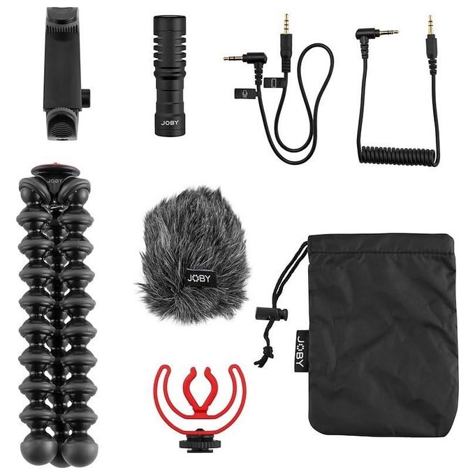 Joby JB01729-BWW GorillaPod Creator Kit Treppiede con Supporto per Smartphone e Microfono Wavo Mobile per Content Creation Capacita' 1 kg colore Nero