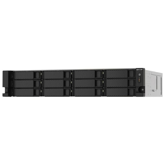 QNAP TS-1273AU-RP-8G TS-1273AU-RP-8G NAS Rack 2U Ryzen V1500B 8 GB DDR4 12 Bay 2.5GbE colore Nero Grigio Alluminio