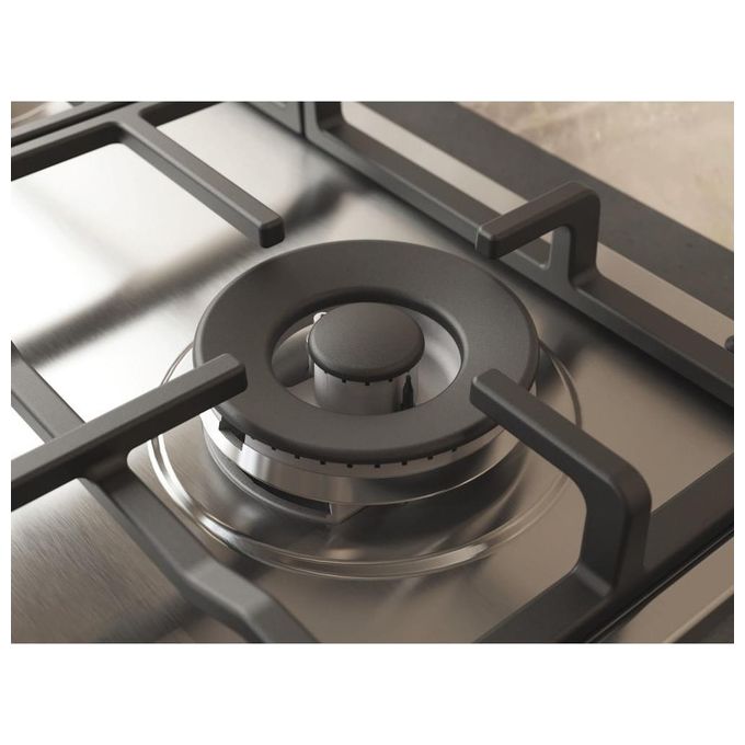 Whirlpool TGML 661 IX R Piano cottura a gas 58 cm 4 fuochi da incasso accensione elettronica dispositivo spegnimento fiamma colore Acciaio inox