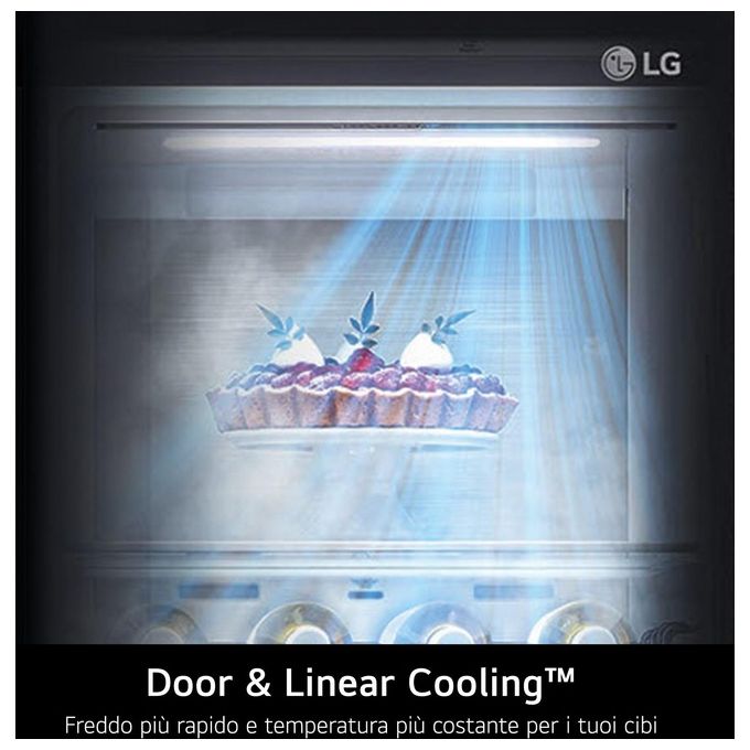 LG GSXE91EVAD InstaView Frigorifero Americano Side by Side 628 L 179 cm Classe D 35 dB Wi-Fi Door in Door Dispenser UVnano No Frost colore Nero