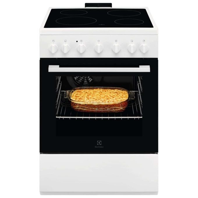 Electrolux LKR620066W Cucina Elettrica Libera Installazione Piano Vetroceramica 4 Zone Forno 57 L Classe A (60x60x86 cm) colore Bianco