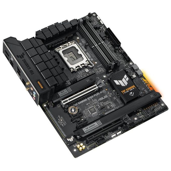 Asus TUF GAMING B760-PLUS WIFI Scheda Madre ATX Intel B760 LGA 1700 DDR5 192GB PCIe 5.0 3x M.2 WiFi 6E USB 3.2 Gen 2 Type-C colore Nero