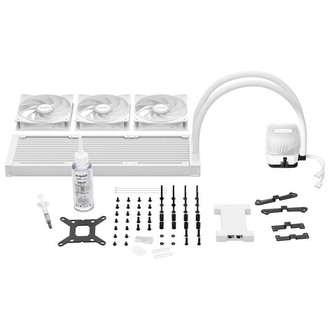 Be quiet! BW023 LIGHT LOOP Raffreddatore di Liquidi Tutto in Uno 360mm con Ventole da 12 cm PWM e Illuminazione ARGB Bianco