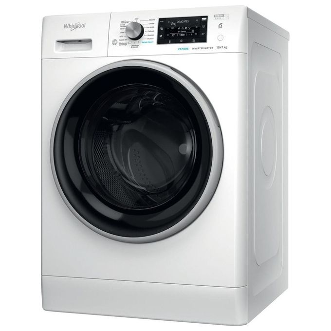 Whirlpool FFWDD 107625 WBS IT FreshCare Lavasciuga Frontale 10-7 Kg 1600 rpm Classe E Inverter 6° SENSO (85x60x60 cm) colore Bianco