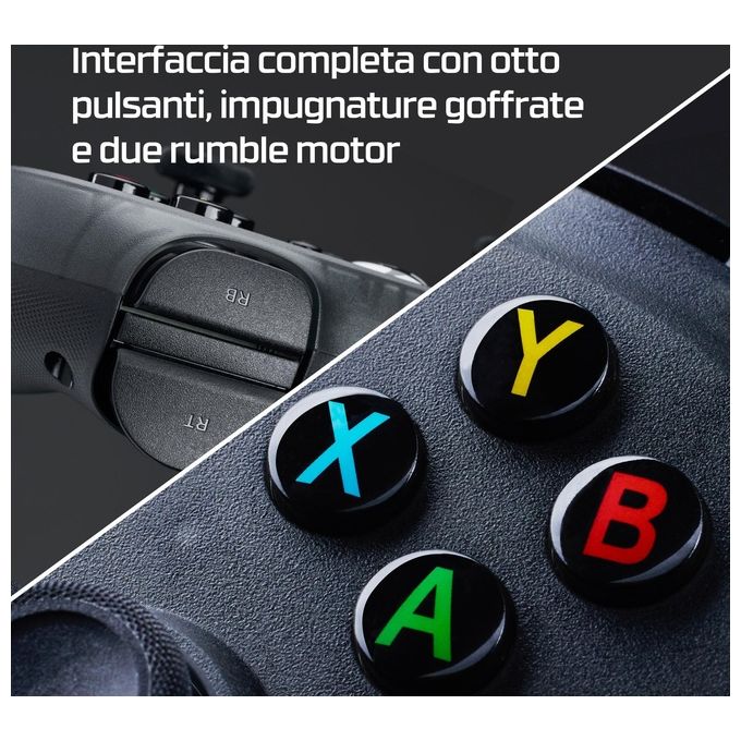 HyperX 8B1S0AA Clutch Tanto Mini Controller Gaming Cablato USB Xbox Series X-S Xbox One PC Android colore Nero