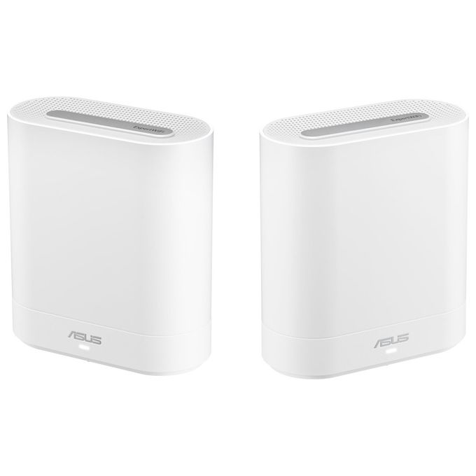 Asus 90IG07V0-MO3A40 ExpertWiFi EBM68 Access Point Mesh Tri-Band WiFi 6 AX7800 2.5 Gbps 5 SSID VLAN Confezione da 2 colore Bianco