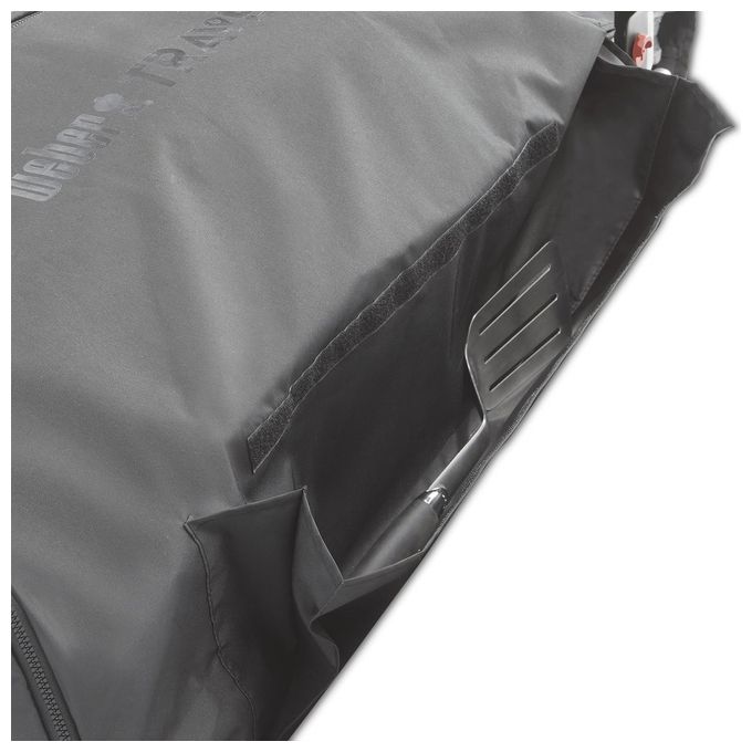 Weber 7030 Traveler Custodia Protettiva per Barbecue Portatile con Vano Portautensili e Tessuto Resistente a Grassi e Sporcizia colore Nero