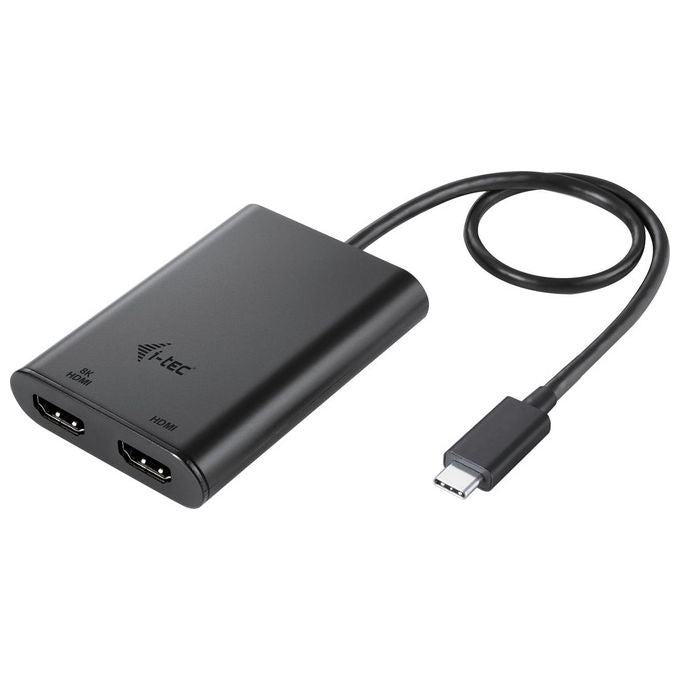 I-tec C31DUAL4K60HDMI Adattatore Video USB-C Dual 4K-60Hz Single 8K-30Hz HDMI 2 Porte Nero