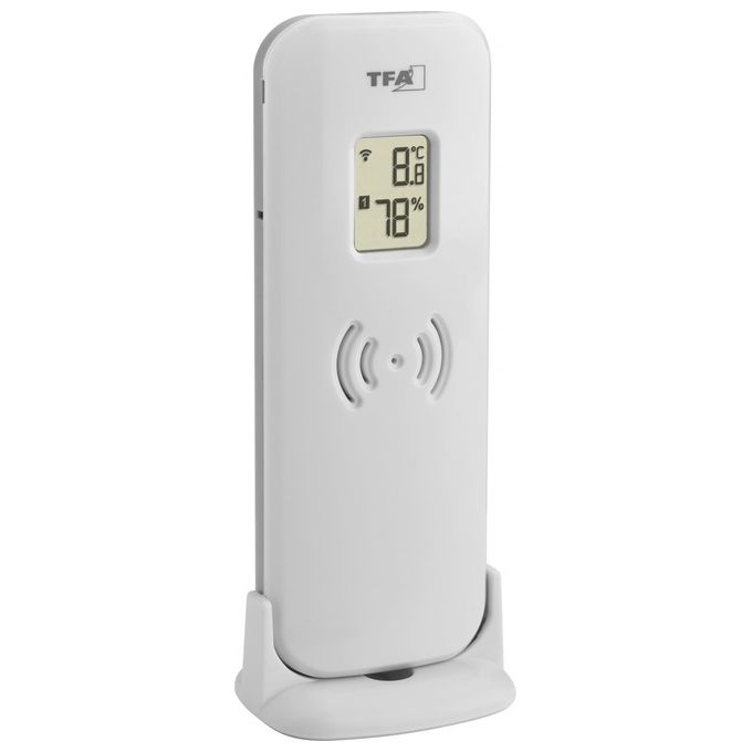 TFA Dostmann 35.1161.01 Weather Pro Stazione Meteo Radiocontrollata con Anemometro Pluviometro Sensore Esterno 433 MHz colore Nero