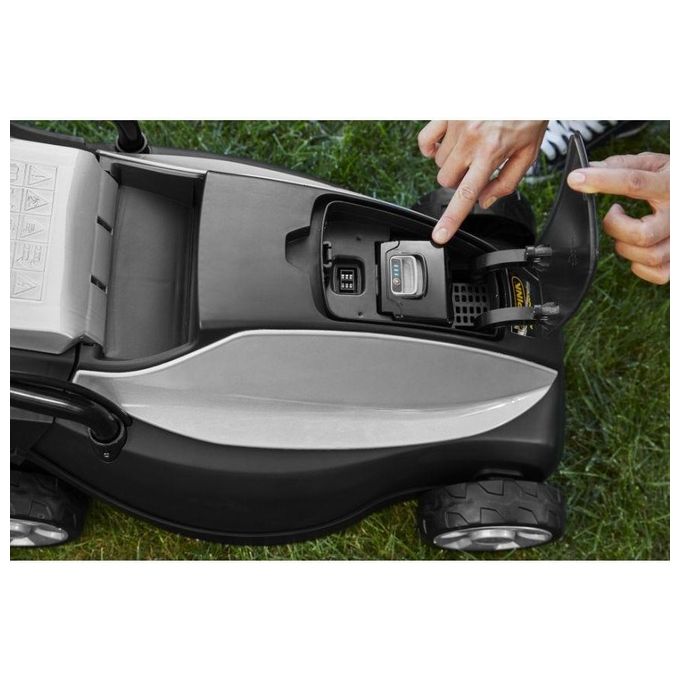 Alpina 291302064-A24 AL 3020 Li Kit Tosaerba a Batteria 20V 4Ah Taglio 30cm Sacco 30L per prati fino a 200m²