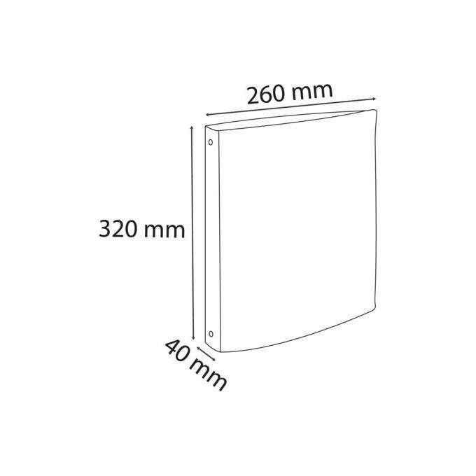 Exacompta Raccoglitore a 4 Anelli 32x26cm Blu