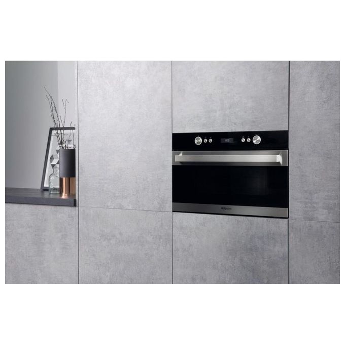 Hotpoint Ariston MD 764 IX HA Forno a Microonde Combinato da Incasso con Grill Capacita' 31 Litri Potenza 1000 W Funzione Crisp Display LED Acciaio Inox