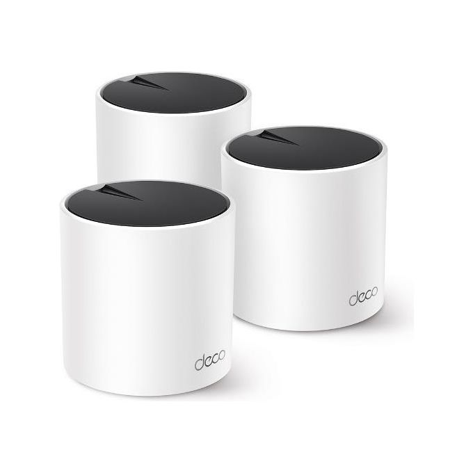 TP-Link DECO X55 3-PACK Sistema Wi-Fi Mesh Wi-Fi 6 802.11ax Dual-band 2.4 GHz 5 GHz AX3000 3000 Mbit-s colore Bianco