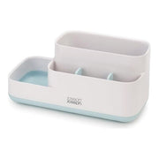 Joseph Joseph 70504 EasyStore Organizzatore da bagno 5 scompartimenti fondo antiscivolo drenaggio acqua colore Blu Bianco