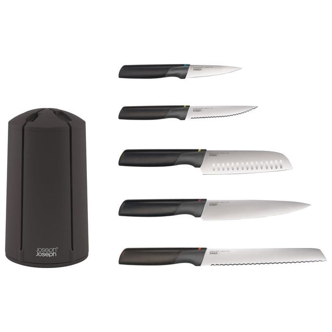 Joseph Joseph Elevate Ceppo Portacoltelli Set 6 Pezzi Nero
