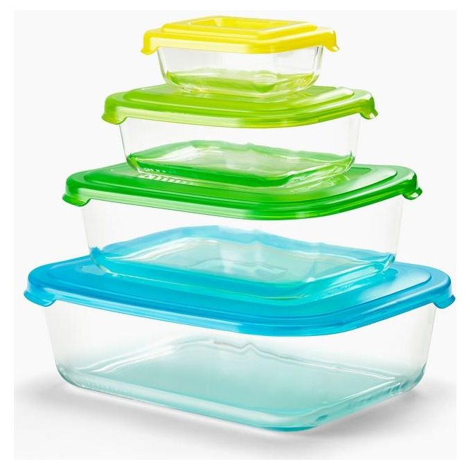 Joseph Joseph Nest Set Contenitori per Provviste 4 Pezzi in Vetro