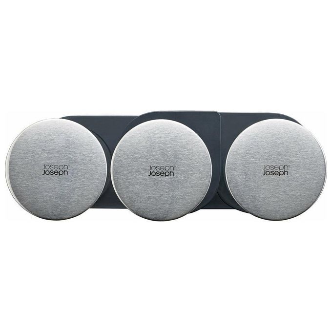 Joseph Joseph 95035 Podium Set di 5 Barattoli in Vetro con Supporto Capacita' 1,9 L 1,2 L 900 ml 500 ml colore Grigio
