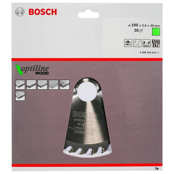 Bosch Lama per Sega Circolare OP WO H 190x30-36
